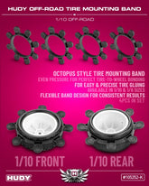 HUDY 1/10 OFF-ROAD TIRE MOUNTING BAND - OCTOPUS - BLACK (4)