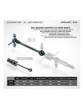 ECS BB DRIVE SHAFT 53MM - SET - HUDY SPRING STEEL