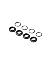 SHOCK ADJ. NUT ALU + O-RING - BLACK (4)