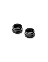 ALU SHOCK CAP-NUT WITH VENT HOLE - BLACK (2)