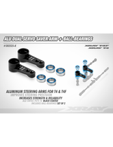 ALU DUAL SERVO SAVER ARM - BLACK + BALL-BEARINGS (2)