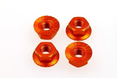 HIRO-SEIKO Orange 4mm Alloy Serrated Wheel Nut