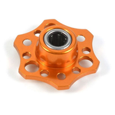 LIGHTWEIGHT DRIVE FLANGE WITH ONE-WAY BEARING - ALU 7075 T6 - ORANGE