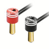 HUDY ALU BULLET PLUG BLACK & RED WITH 5MM GOLDEN BULLETS - SET