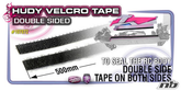 VELCRO TAPE WITH DOUBLE SIDED TAPE 8x500MM