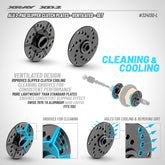 ALU 2-PAD SLIPPER CLUTCH PLATES - VENTILATED - SET
