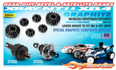 GRAPHITE GEAR DIFF BEVEL & SATELLITE GEARS (2+4) - LOW