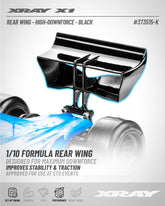 X1 COMPOSITE REAR WING - HIGH-DOWNFORCE - BLACK - ETS APPROVED