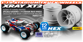 Stadium Truck Wheel Aerodisk with 12mm Hex - White (2) XT2