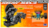 XB2 Composite Mid Motor Gear Box (4 Gears) – Narrow - Set