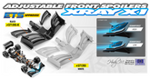 X1 COMPOSITE ADJUSTABLE FRONT WING - BLACK - ETS APPROVED