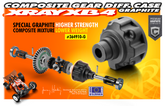 XB4 Composite Gear Differential Case - Graphite