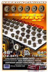 50T / 64 NARROW PINION GEAR ALU HARD COATED
