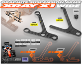 GRAPHITE LOWER SUSPENSION ARM 2.5MM - WIDE