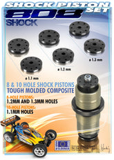 XB808 SHOCK PISTON SET 8-HOLE (1.2 1.3) 10-H. (1.1MM)