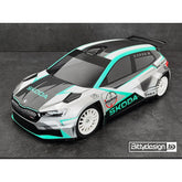 Bitty design SKODA Fabia RS Rally2 1/10 190mm rally clear body, Hard 1,2mm (wing included)