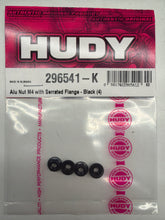 Alu Nut M4 with Serrated Flange - black 296541-k