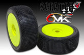 6MIK "Scratch-T" Tyres glued on YELLOW rims - compound (pair) ULTRA TRUGGY