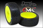 6MIK DASH Tyres glued on rims YELLOW rims