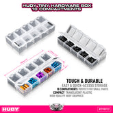 HUDY Tiny Hardware Box - 10-Compartments