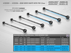 REAR DRIVE SHAFT 75MM WITH 2.5MM PIN - HUDY SPRING STEEL™