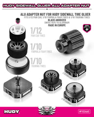 ALU ADAPTER FOR 1/12 PAN CAR & 1/10 FORMULA TIRE