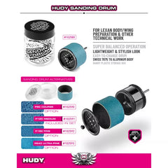 HUDY PROFESSIONAL ALU SANDING DRUM WITH P120 GRAIN - MEDIUM