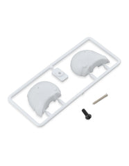 Bittydesign White plastic Helmet for 1/10 F1 body shell [Universal], Type C