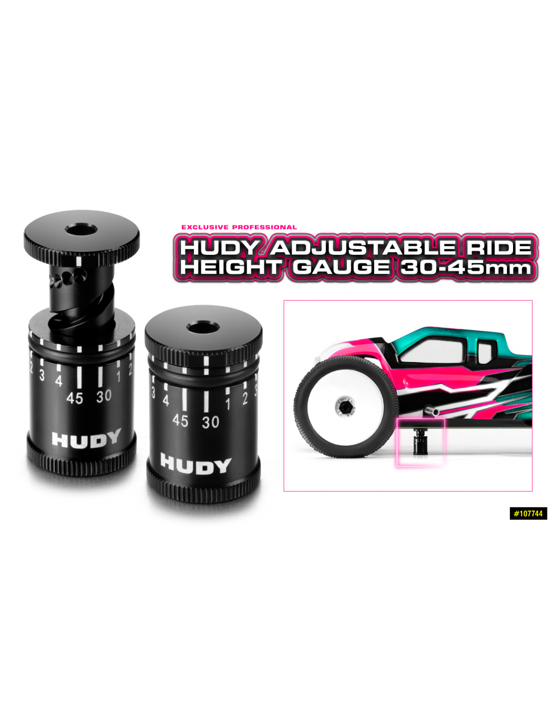 HUDY ADJUSTABLE RIDE HEIGHT GAUGE 30-45MM