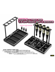 HUDY ALU TRAY FOR 1/8 OFF-ROAD DIFF & SHOCKS