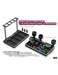 HUDY ALU TRAY FOR 1/8 OFF-ROAD DIFF & SHOCKS
