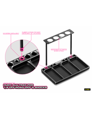 HUDY ALU TRAY FOR 1/8 OFF-ROAD DIFF & SHOCKS