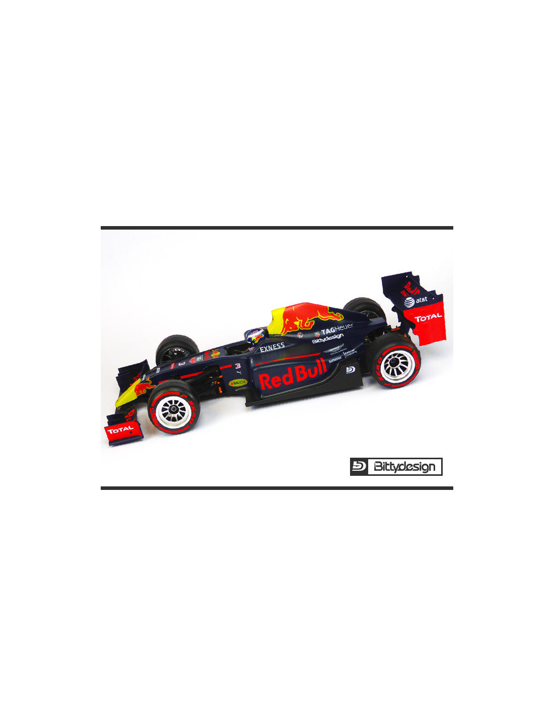Bitty Design Type-6R' Clear body shell 1/10 F1 Light Weight