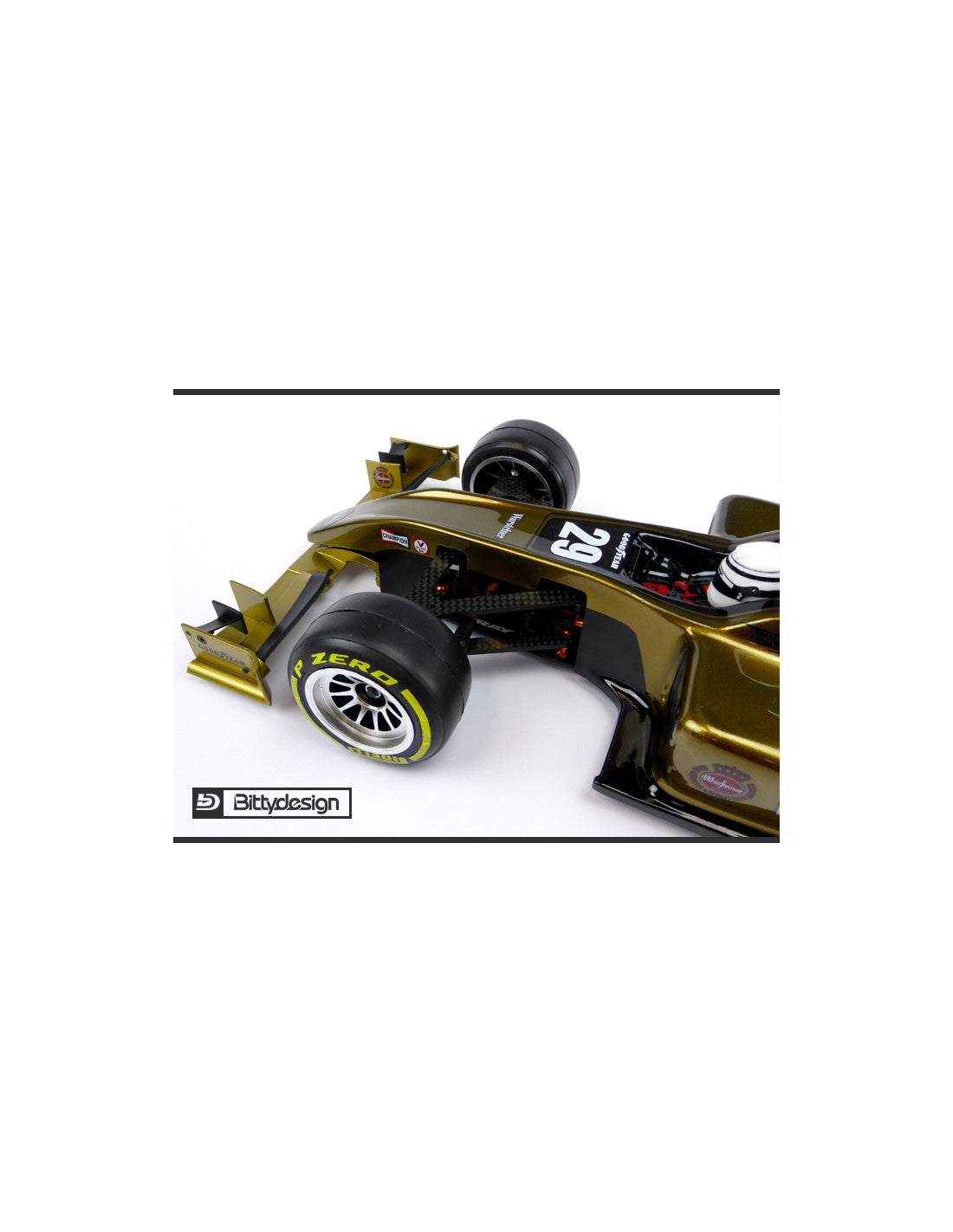 Bitty Design Type-6R' Clear body shell 1/10 F1 Light Weight