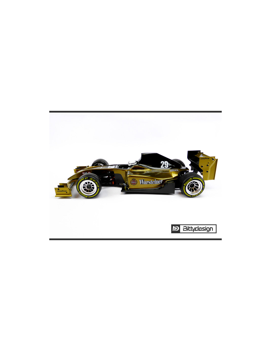 Bitty Design Type-6R' Clear body shell 1/10 F1 Light Weight