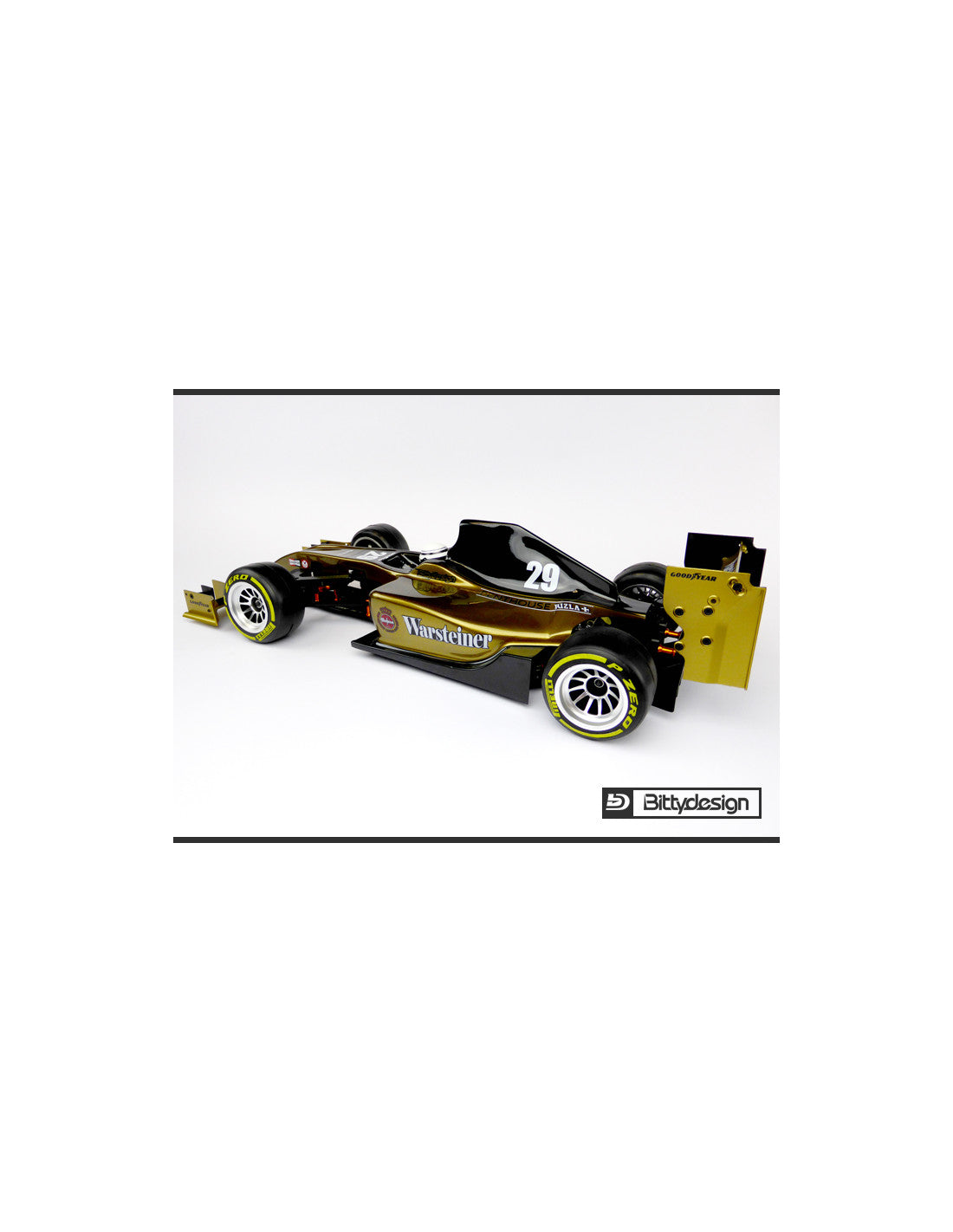 Bitty Design Type-6R' Clear body shell 1/10 F1 Light Weight