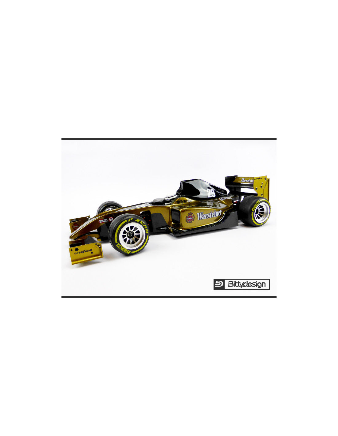 Bitty Design Type-6R' Clear body shell 1/10 F1 Light Weight