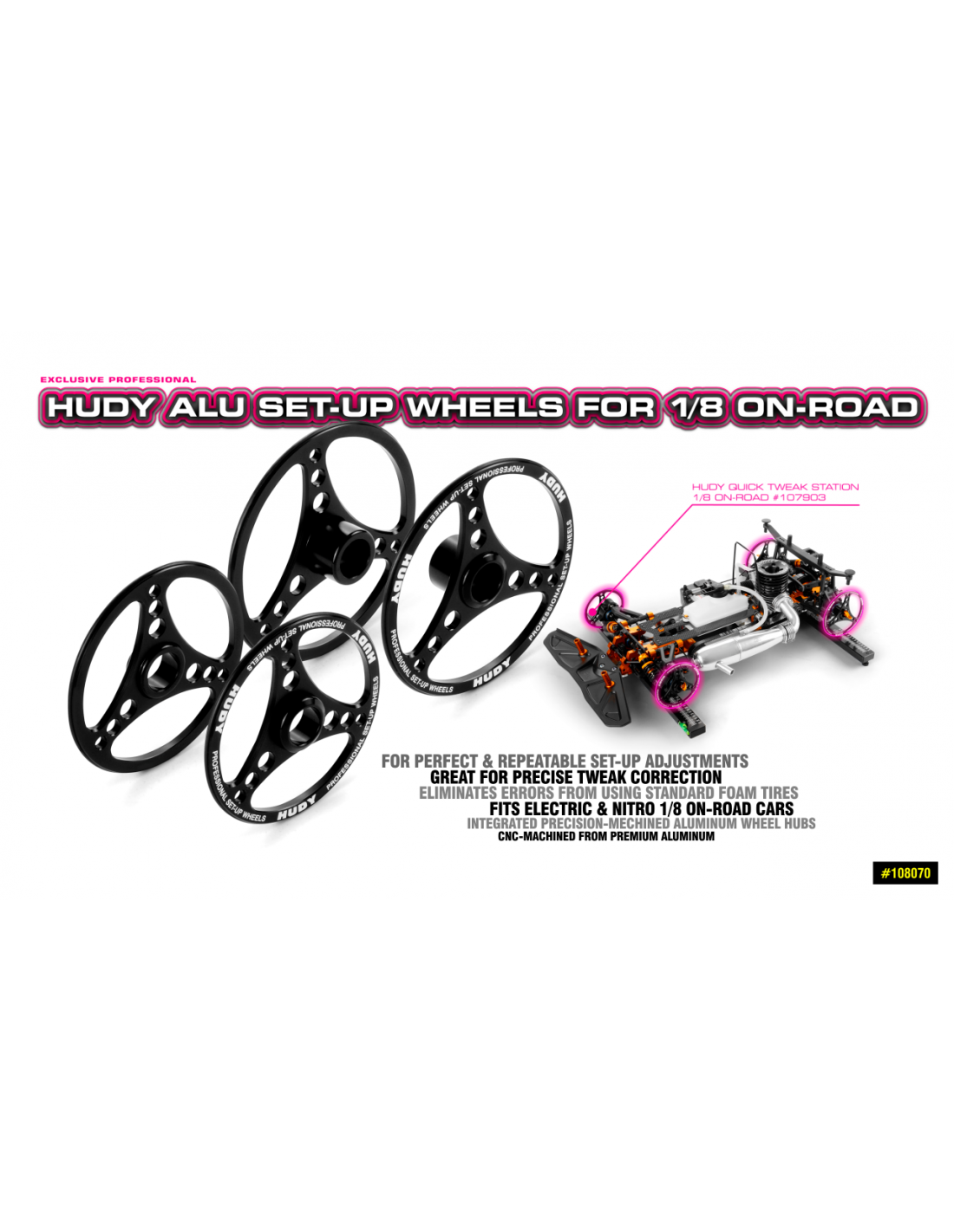 ALU SET-UP WHEEL FOR 1/8 ON-ROAD (4)