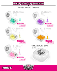 HUDY GLUE TIP NEEDLE 0.6MM - STRAIGHT (10)