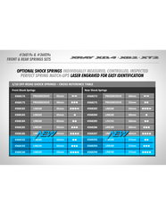 REAR SPRING-SET L 57MM - 3 DOTS (2)