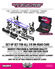 HUDY SET-UP TOOLSET 1/8 ON-ROAD CARS 108051