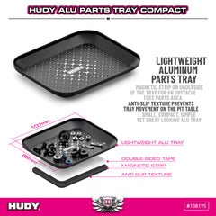 HUDY ALU PARTS TRAY COMPACT - MAGNETIC & ANTI-SLIP