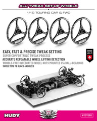 ALU TWEAK SET-UP WHEEL FOR 1/10 TOURING CAR & FWD (4)
