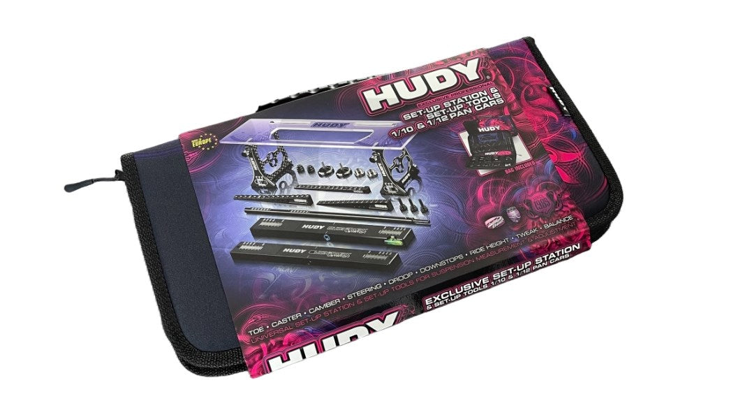 SET-UP STATION & SET-UP TOOLS + CARRYING BAG FOR 1/10 & 1/12 PAN CARS