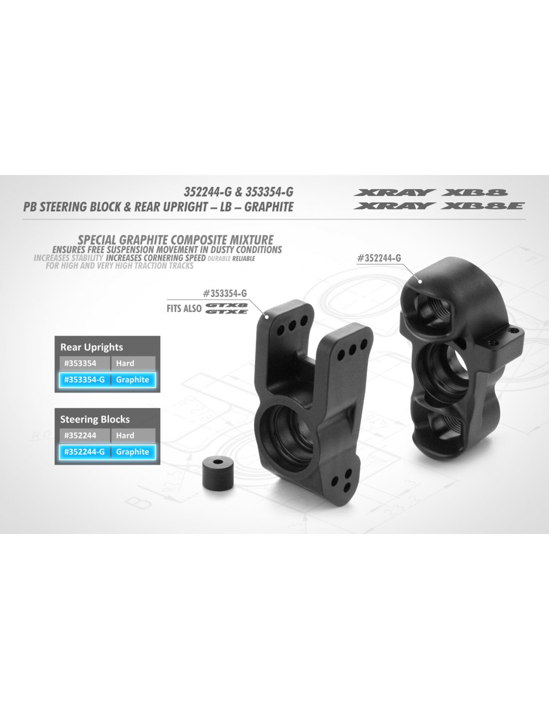 XB8 PB STEERING BLOCK LB - GRAPHITE