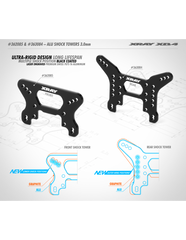 XB4 Alu Front Shock Tower 3.0mm - Swiss 7075 T6