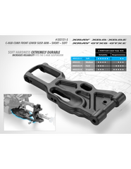 XB8 C-Hub Composite Front Lower Suspension Arm - Short - Soft