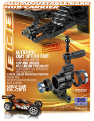 XB808 ALU ADJUSTABLE REAR HUB CARRIER + BALL-BEARINGS