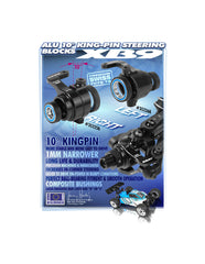 ALU STEERING BLOCK RIGHT - 10° KINGPIN - SET