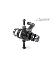 XB808 ALU STEERING BLOCK LEFT  - SWISS 7075 T6 - HARD COATED - SET - V2